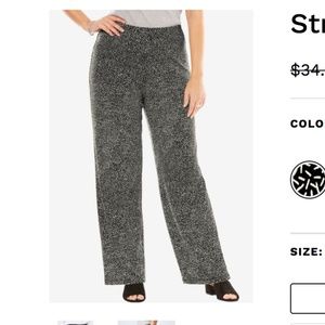 WOMAN WITHIN Stretch Travel Pants - 5X (38/40)